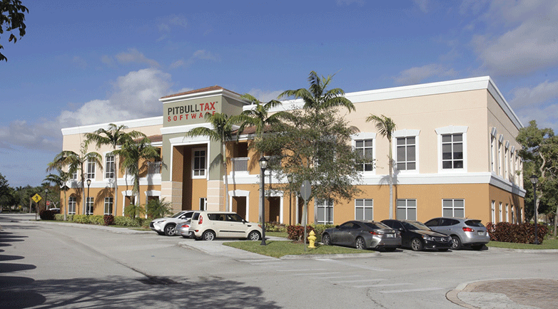 Photograph of PitBullTax's headquarters in Florida.